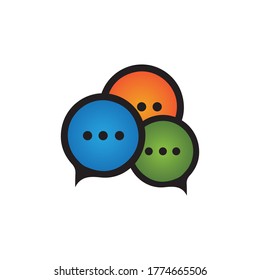 Icono de burbuja de voz Ilustración vectorial de la plantilla de logotipo