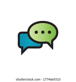 Speech bubble icon Logo template vector illustration