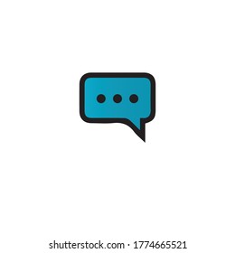 Speech bubble icon Logo template vector illustration