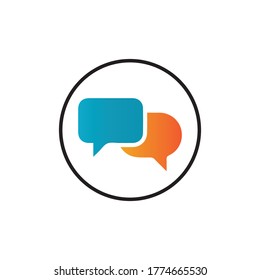 Speech bubble icon Logo template vector illustration
