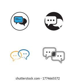 Speech bubble icon Logo template vector illustration