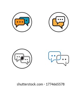 Speech bubble icon Logo template vector illustration