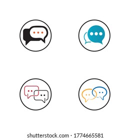 Speech bubble icon Logo template vector illustration