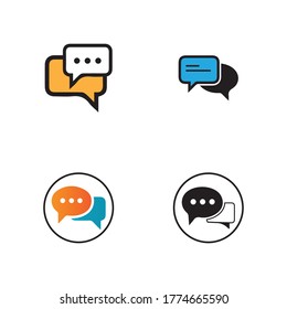 Speech bubble icon Logo template vector illustration
