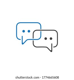 Speech bubble icon Logo template vector illustration