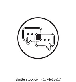 Speech bubble icon Logo template vector illustration