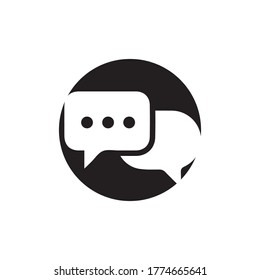 Speech bubble icon Logo template vector illustration