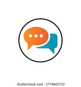 Speech bubble icon Logo template vector illustration