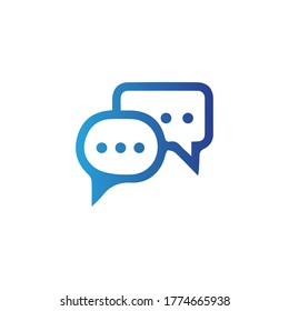 Speech bubble icon Logo template vector illustration