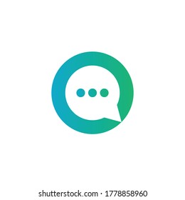 Speech bubble icon Logo template vector