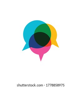 Speech bubble icon Logo template vector