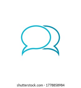 Speech bubble icon Logo template vector