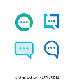 Speech bubble icon Logo template vector