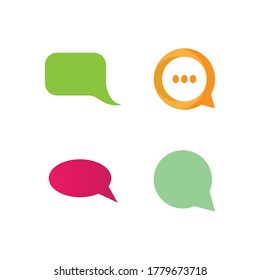 Speech bubble icon Logo template vector