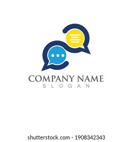 Speech bubble icon Logo template vector illustration