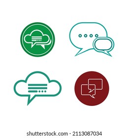 Speech bubble icon Logo template vector illustration