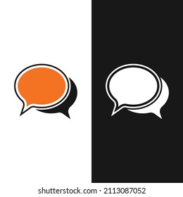 Speech bubble icon Logo template vector illustration