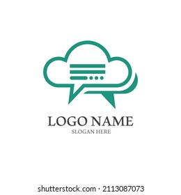Speech bubble icon Logo template vector illustration