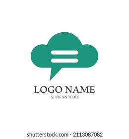 Speech bubble icon Logo template vector illustration