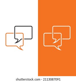 Speech bubble icon Logo template vector illustration