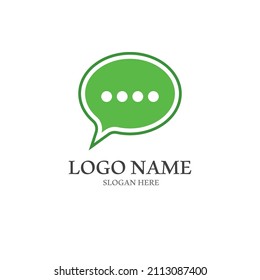 Speech bubble icon Logo template vector illustration