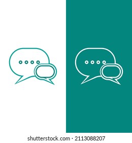 Speech bubble icon Logo template vector illustration