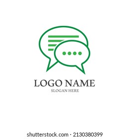 Speech bubble icon Logo template vector illustration