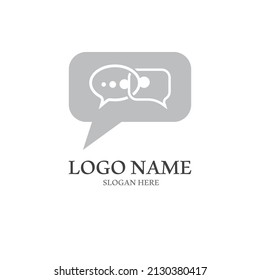 Speech bubble icon Logo template vector illustration