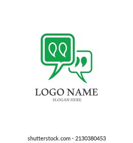 Speech bubble icon Logo template vector illustration