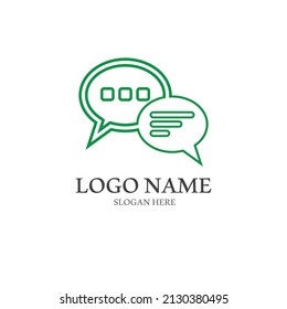 Speech bubble icon Logo template vector illustration