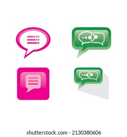 Speech bubble icon Logo template vector illustration