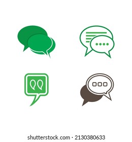 Speech bubble icon Logo template vector illustration