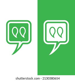 Icono de burbuja de voz Ilustración vectorial de la plantilla de logotipo