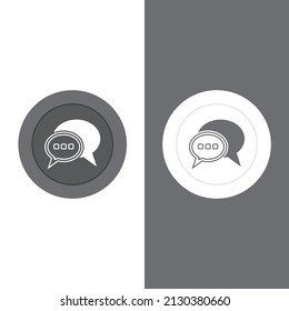 Speech bubble icon Logo template vector illustration