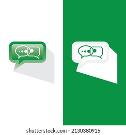 Speech bubble icon Logo template vector illustration