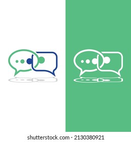 Speech bubble icon Logo template vector illustration