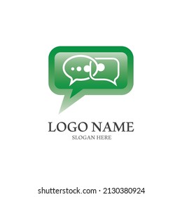 Speech bubble icon Logo template vector illustration