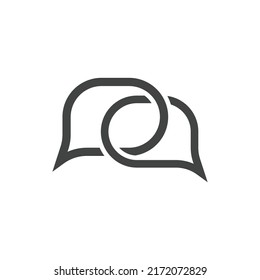 Speech bubble icon logo template vector illustration