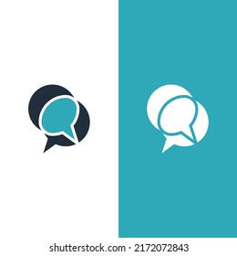Speech bubble icon logo template vector illustration