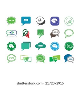 Speech bubble icon logo template vector illustration