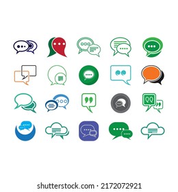Icono de burbuja de voz plantilla ilustración vectorial