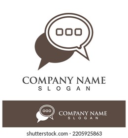 Speech bubble icon logo template vector illustration