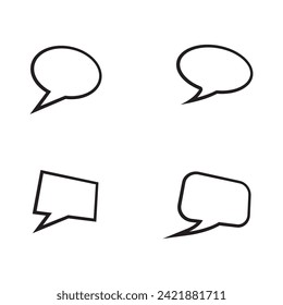 Speech bubble icon Logo template vector illustration