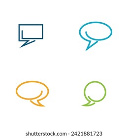 Speech bubble icon Logo template vector illustration