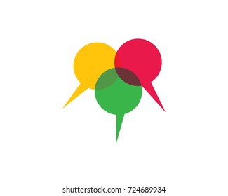Speech bubble icon Logo template vector illustration