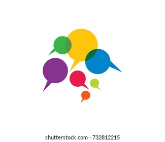 Speech bubble icon Logo template vector illustration