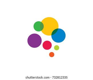 Speech bubble icon Logo template vector illustration