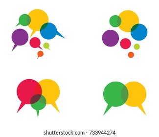 Speech bubble icon Logo template