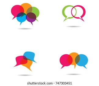 Speech bubble icon Logo template vector illustration