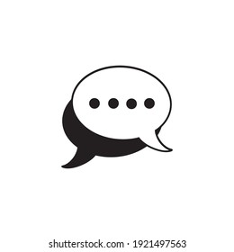 Speech Bubble Icon. Message Speech Bubble With Cloud Talk For Banner, Poster, Web. Vector Illustration